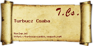 Turbucz Csaba névjegykártya